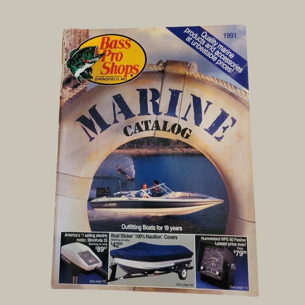 Vtg Bass Pro Shops Marine Catalog 1991 Fishing Boating Collectible Magazine